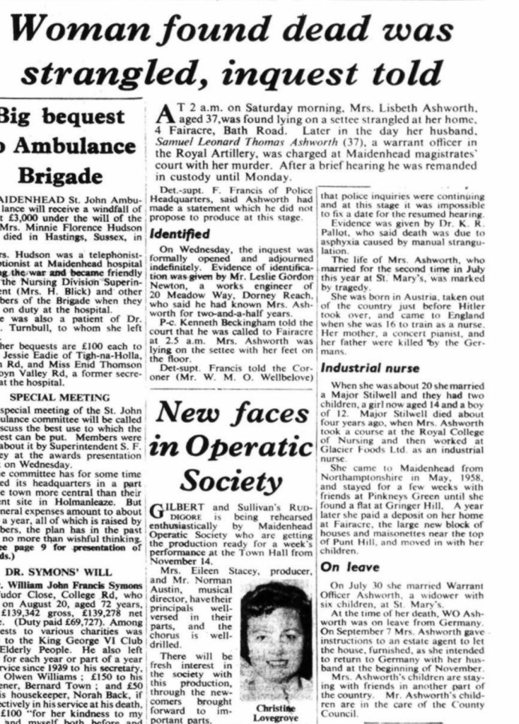 Maidenhead Advertiser, 21 Oct 1960