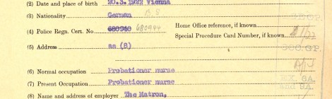 Lisbeth’s internment exemption card, October 1939