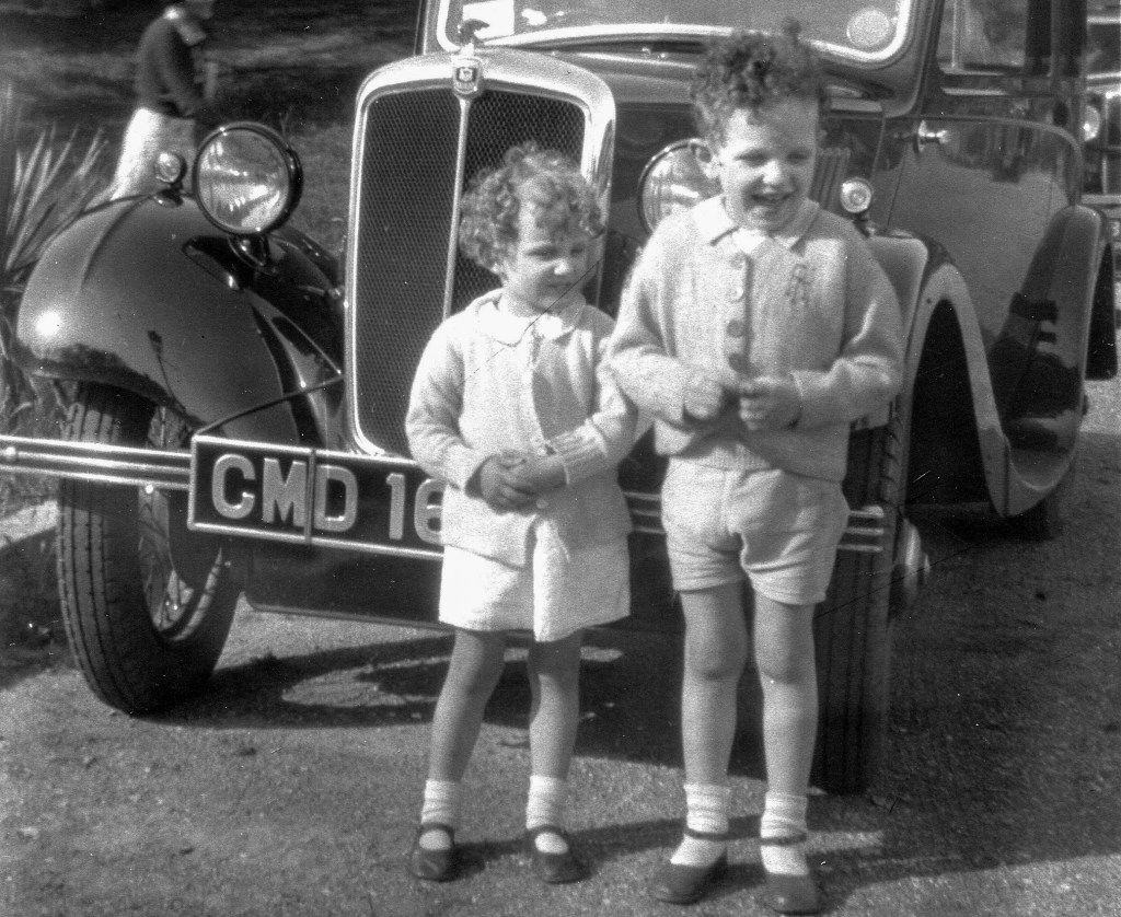 Dinah and Roland as children. Image: Hall family archive.